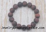 CGB5509 10mm, 12mm round matte red tiger eye beads stretchy bracelets