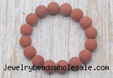 CGB5511 10mm, 12mm round matte red jasper beads stretchy bracelets