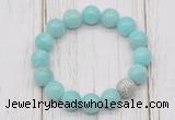 CGB5666 10mm, 12mm amazonite beads with zircon ball charm bracelets