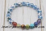 CGB6224 8mm Tibetan agate 7 chakra beaded mala stretchy bracelets