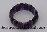 CGB667 7.5 inches 12*25mm amethyst gemstone bracelet