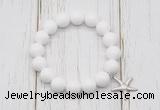 CGB6833 10mm, 12mm candy jade beaded bracelet with alloy pendant