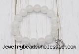 CGB6834 10mm, 12mm candy jade beaded bracelet with alloy pendant