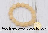 CGB6838 10mm, 12mm honey jade beaded bracelet with alloy pendant