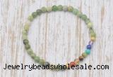 CGB7045 7 chakra 4mm Australia chrysoprase beaded meditation yoga bracelets