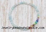 CGB7052 7 chakra 4mm amazonite beaded meditation yoga bracelets