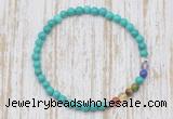 CGB7054 7 chakra 4mm turquoise beaded meditation yoga bracelets