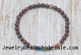 CGB7067 7 chakra 4mm brecciated jasper beaded meditation yoga bracelets