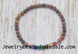 CGB7068 7 chakra 4mm picasso jasper beaded meditation yoga bracelets