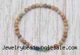 CGB7071 7 chakra 4mm picture jasper beaded meditation yoga bracelets