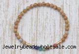 CGB7073 7 chakra 4mm wooden jasper beaded meditation yoga bracelets