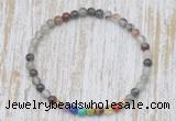 CGB7077 7 chakra 4mm blood jasper beaded meditation yoga bracelets