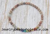 CGB7081 7 chakra 4mm serpentine jasper beaded meditation yoga bracelets