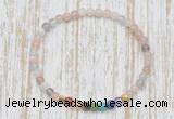 CGB7103 7 chakra 4mm rainbow moonstone beaded meditation yoga bracelets