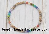 CGB7119 7 chakra 4mm picture jasper beaded meditation yoga bracelets