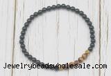 CGB7123 4mm black onyx & yellow tiger eye beaded meditation yoga bracelets