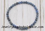 CGB7214 4mm tiny dumortierite beaded meditation yoga bracelets