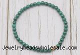 CGB7216 4mm tiny malachite beaded meditation yoga bracelets