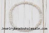 CGB7225 4mm tiny white crazy lace agate beaded meditation yoga bracelets