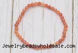 CGB7231 4mm tiny fire agate beaded meditation yoga bracelets