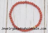 CGB7232 4mm tiny red agate beaded meditation yoga bracelets