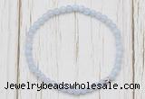 CGB7234 4mm tiny blue lace agate beaded meditation yoga bracelets