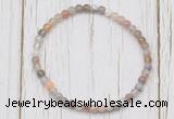 CGB7235 4mm tiny Botswana agate beaded meditation yoga bracelets