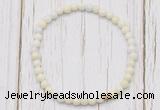 CGB7239 4mm tiny ivory jade beaded meditation yoga bracelets