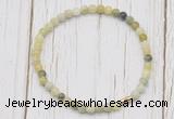 CGB7241 4mm tiny flower jade beaded meditation yoga bracelets