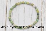 CGB7245 4mm tiny Australia chrysoprase beaded meditation yoga bracelets