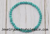 CGB7254 4mm tiny turquoise beaded meditation yoga bracelets