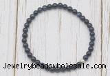 CGB7258 4mm tiny blue goldstone beaded meditation yoga bracelets