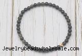 CGB7261 4mm tiny golden obsidian beaded meditation yoga bracelets