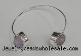 CGB727 15mm coin druzy agate gemstone bangles wholesale