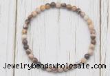 CGB7270 4mm tiny Australian zebra jasper beaded meditation yoga bracelets