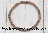 CGB7274 4mm tiny elephant skin jasper beaded meditation yoga bracelets