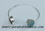 CGB728 15mm coin druzy agate gemstone bangles wholesale