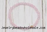 CGB7287 4mm tiny rose quartz beaded meditation yoga bracelets