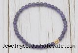 CGB7292 4mm tiny amethyst beaded meditation yoga bracelets