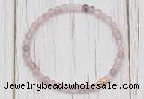 CGB7295 4mm tiny strawberry quartz beaded meditation yoga bracelets