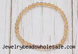 CGB7298 4mm tiny citrine beaded meditation yoga bracelets