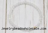 CGB7300 4mm tiny white moonstone beaded meditation yoga bracelets