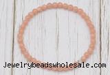 CGB7306 4mm tiny sunstone beaded meditation yoga bracelets