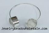 CGB738 20mm coin druzy agate gemstone bangles wholesale