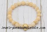 CGB7382 8mm honey jade bracelet with tiger head for men or women