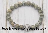 CGB7396 8mm rhyolite bracelet with lion head for men or women