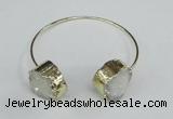 CGB742 20mm coin druzy agate gemstone bangles wholesale