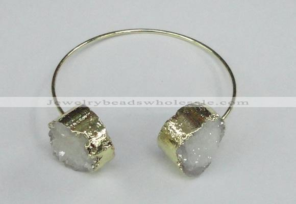 CGB742 20mm coin druzy agate gemstone bangles wholesale