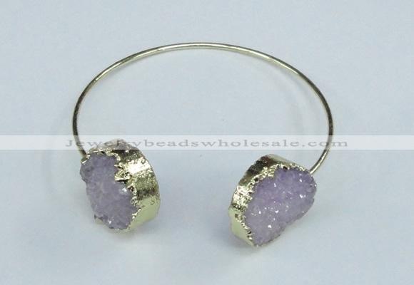 CGB743 20mm coin druzy agate gemstone bangles wholesale