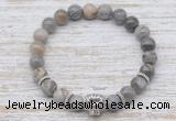 CGB7458 8mm silver needle agate bracelet with lion head for men or women